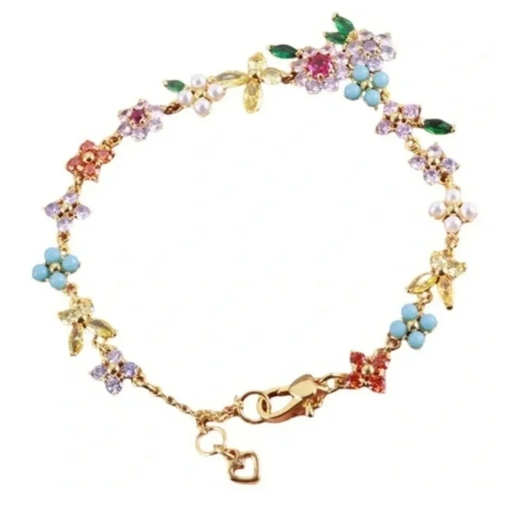 Kate Spade New York New Bella Bloom Rhinestone Flower Statement bracelet - Picture 3 of 3